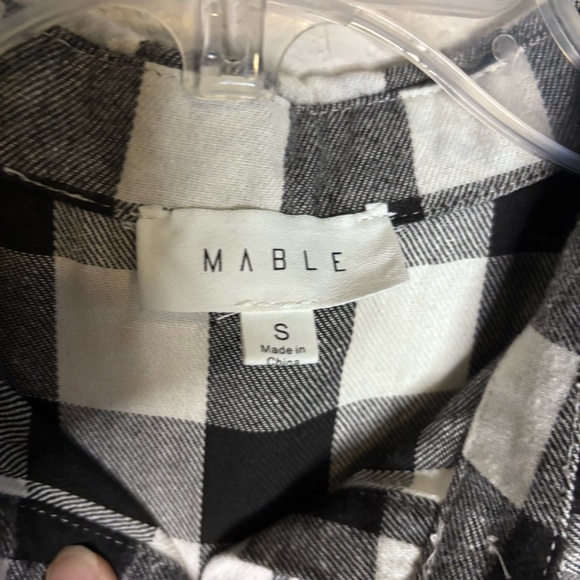 MABLE Monochrome BLACK AND WHITE Plaid Dress MIDI dress - Picture 5 of 10